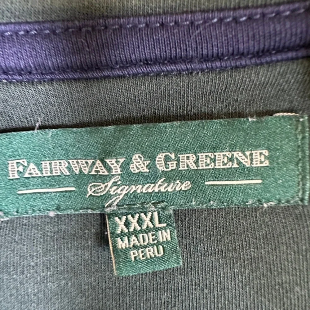 Fairway & Greene Signature Navy Blue 100% Pima Cotton 1/4 Zip Pullover XXXL